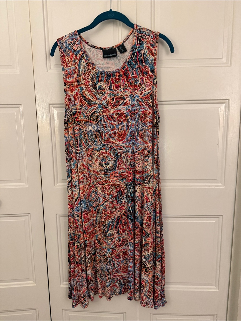 Cynthia Rowley Red Multi Paisley Maxi Dress
